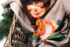 Футер с лайкрой Девочка с чаем. Купон - 3